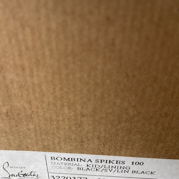 Christian louboutin bombina spike black stiletto sandal 100mm sz 37.5 - Picture 11 of 11